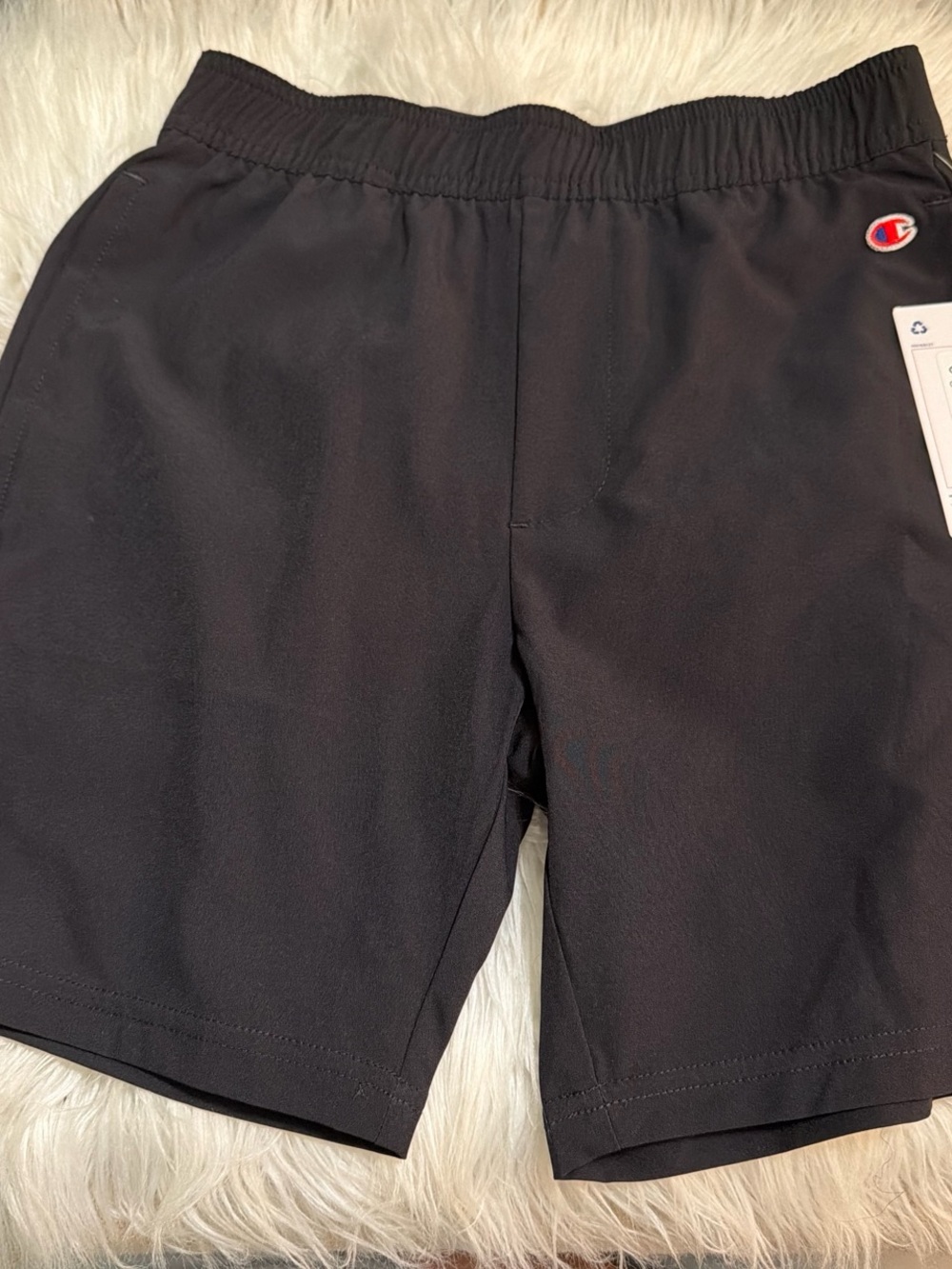 Champion kids Black Athletic Shorts with Small Logo size (8) Small